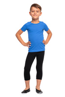 Sporty 3/4 Length Leggings for Women, Men and Kids in Black Cotton