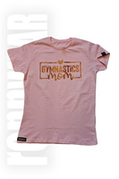 Koszulka Kibica taliowana - Gymnastics Mom - różowy
