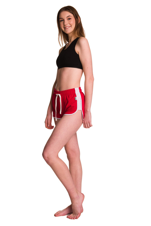 OUTLET Women's Short Sport Cotton Shorts with Red Insert