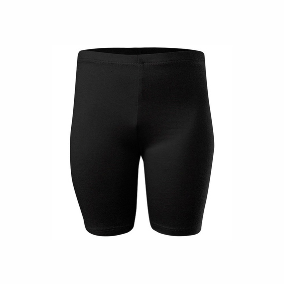 Short black cotton sports leggings for women, men and children.