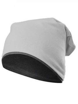 Two-layered hat KRASNAL SMERFETKA melange grey + graphite.