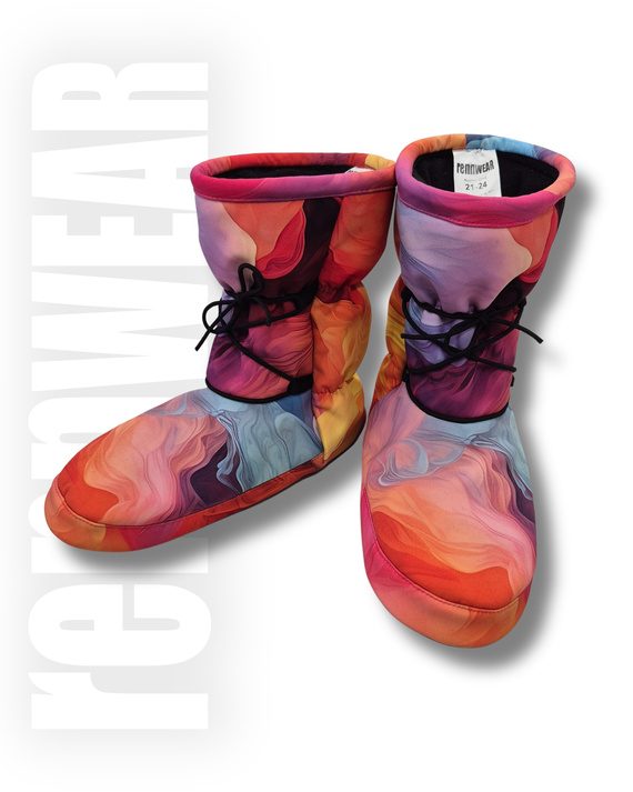 COLORFULL | Booties | Botki | Ciepłe Buty do rozgrzewki | Ocieplacze | unicorn | rennWEAR