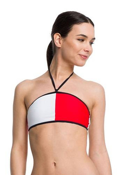 Swimsuit BIKINI Top White - Red