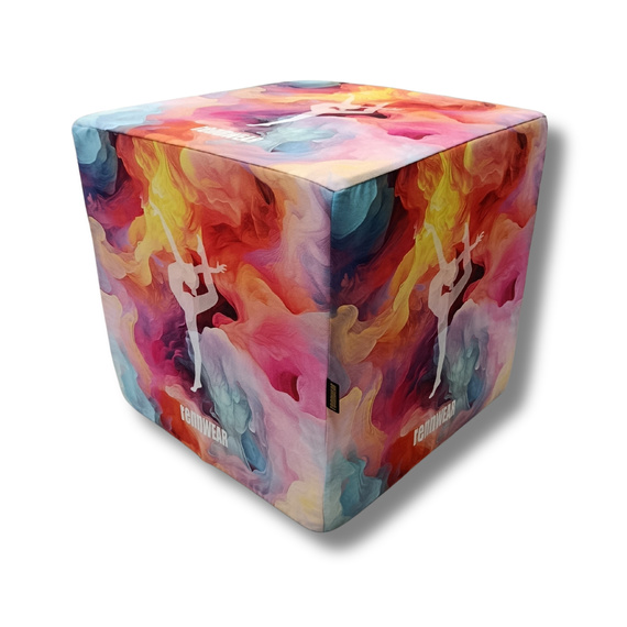 COLORFULL | Kostka treningowa do ćwiczeń | Pufa |  40x40x40 cm | rennWEAR