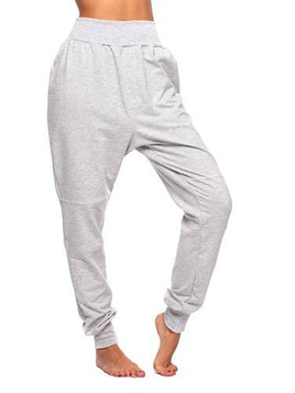 Grey Melange Drop Crotch Jogger Pants for Women, Men, and Children