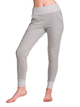 Fitted Gray Melange Women's Joggers