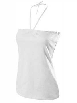 Corset top tied at the neck - white