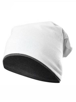 Double-layered KRASNAL SMERFETKA Hat, in White and Graphite.
