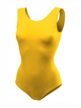 Sleeveless Gymnastic Body Training B100B in Yellow Color.