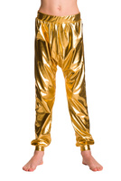 Children's Metallic Gold Performance Pants with Pumps