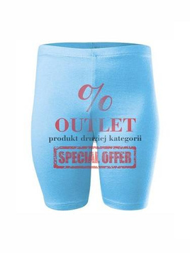 OUTLET Legginsy bawełniane krótkie błękitny