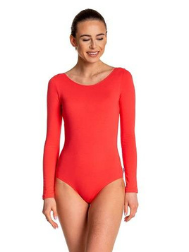 Gymnastics Body Training with Long Sleeve B100D in Coral.