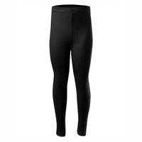 Sport leggings for women, men, and children with long cotton black legs.