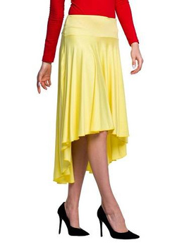 Asymmetric Circle Skirt - Lemon Yellow