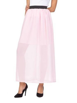 MAXI chiffon skirt - pink