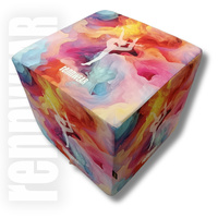 COLORFULL | Kostka treningowa do ćwiczeń | Pufa |  40x40x40 cm | rennWEAR