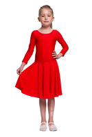 Tournament Dance Dress for Girls FIRST STEP in Red.