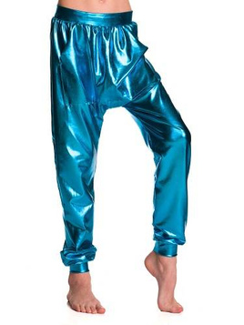 Turquoise Metallic Children's Dance Pants