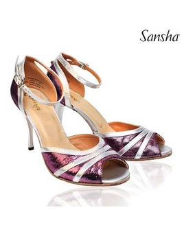 Buty damskie Tulia BT37004SC - fioletowy / srebrny