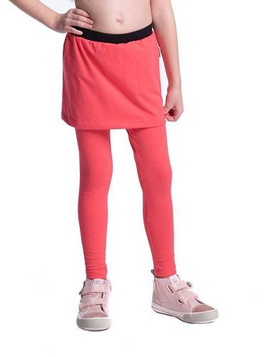 Long leggings with coral skirt