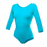 Turquoise 3/4 Sleeve Gymnastic Training Body B10034.