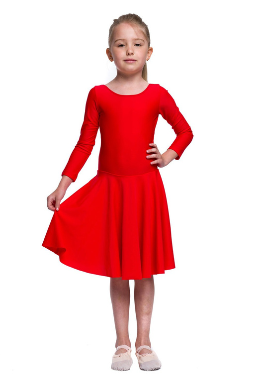 Tournament Dance Dress for Girls FIRST STEP in Red.