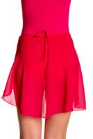 Chiffon Tie-Up Ballet and Gymnastics Training Skirt - Fuchsia