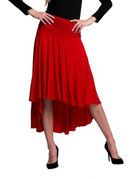 Asymmetrical Circle Skirt - Red