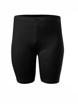 Short black cotton sports leggings for women, men and children.