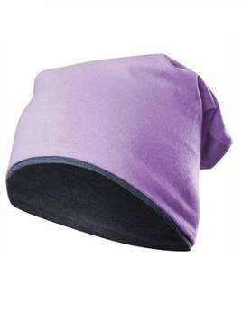 Czapka dwuwarstwowa KRASNAL SMERFETKA wrzosowy + grafitowy