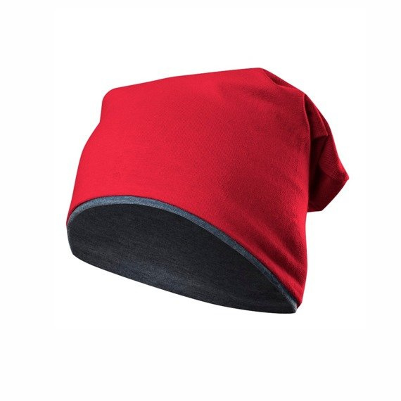 Two-layer hat KRASNAL SMERFETKA red+ graphite.